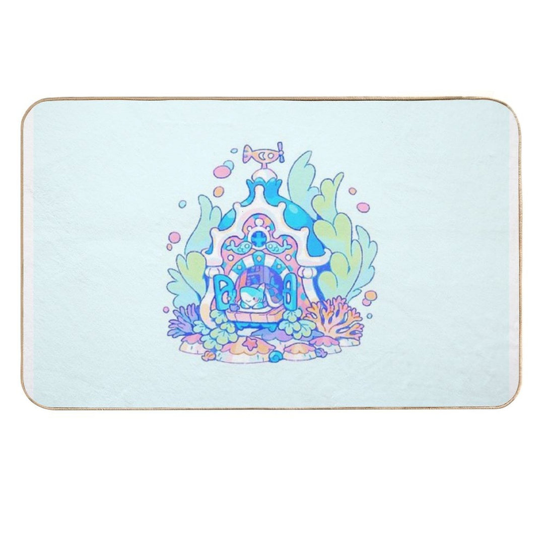 Shark Cottage  Non-Slip Bath Mat