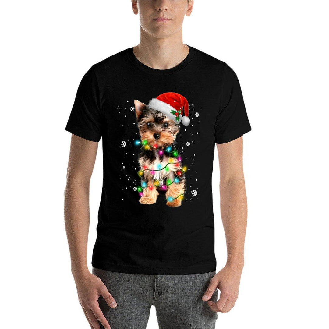 Yorkie Dogs Tree Christmas Sweater Xmas Pet Animal Dog Lover  Vintage-inspired T-Shirt