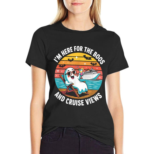 Here for The Boos And Cruise Views Halloween Party  Eco-friendly Material T-Shirt