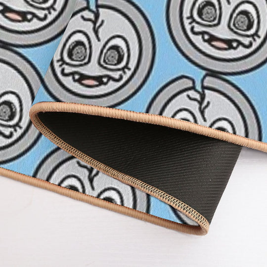 Spooky Cracked Silver Coin  Rapid-Drying Bath Mat