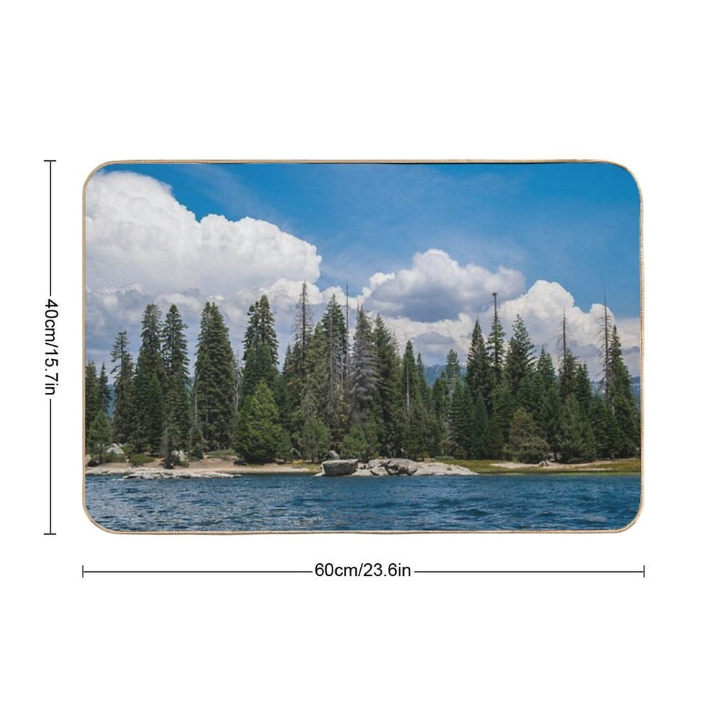 Shaver Lake in Summer  Anti-Trip Bath Mat