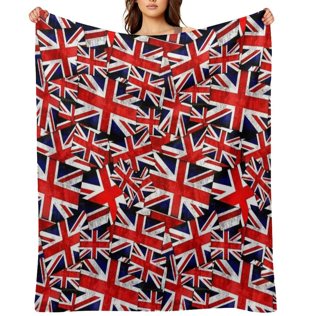 Union Jack British England UK Flag Plush Throw Blanket