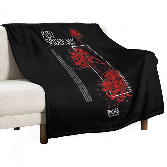 Japanese Red Spider Lily Aesthetic Shrink-resistant Throw Blanket
