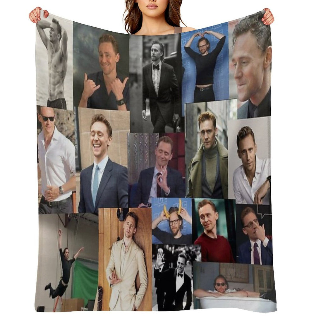Tom Hiddleston Collage Comfort Throw Blanket