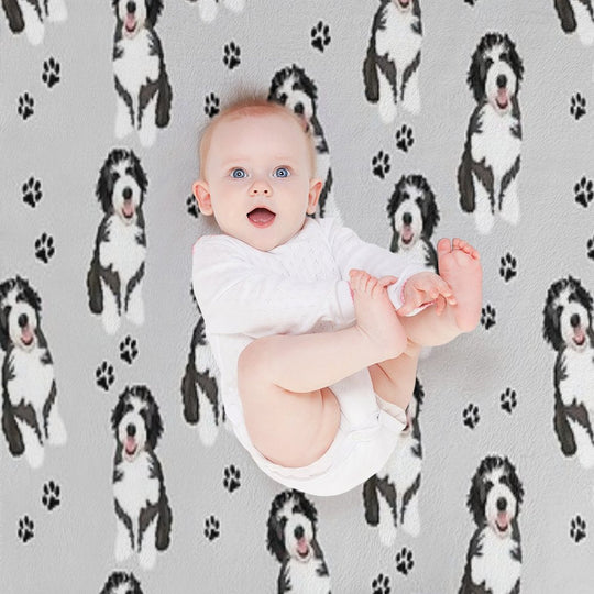 Bernedoodle Velvety-soft Throw Blanket