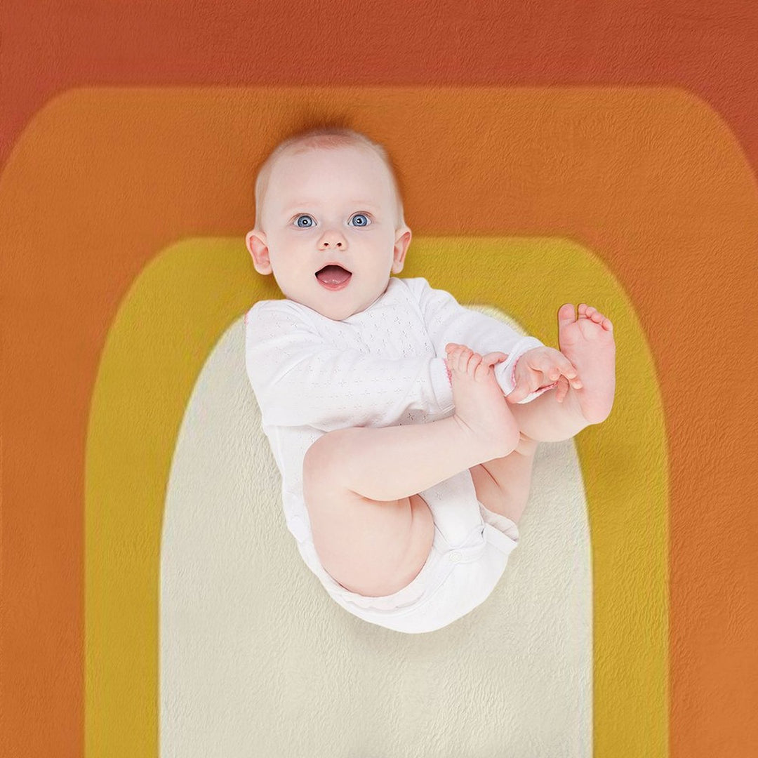 Mid-Century Modern Meets 1970s Orange Rainbow Multi-functional Throw Blanket