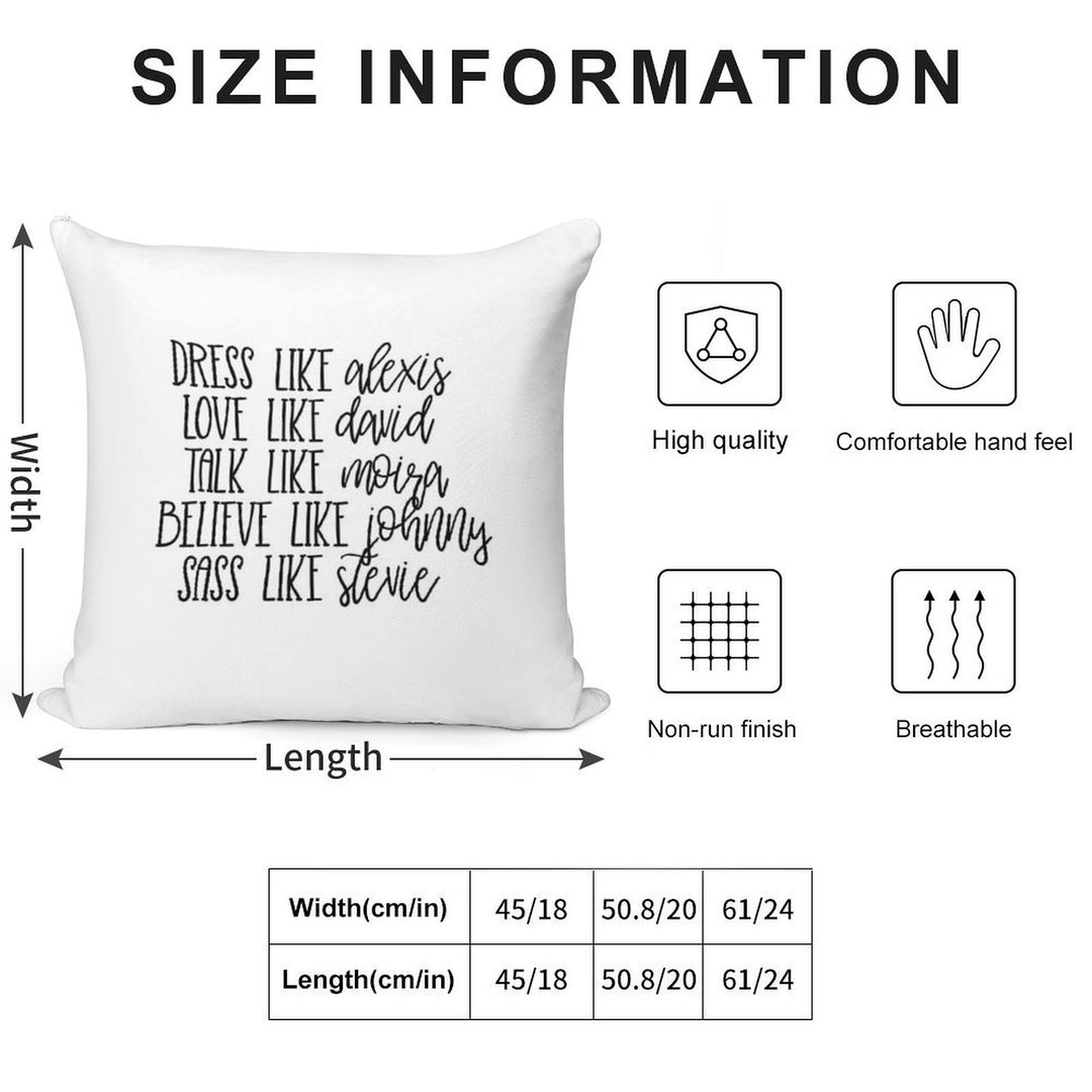 Live Like Schitt's Creek Soft Luxury Feel Throw Pillow