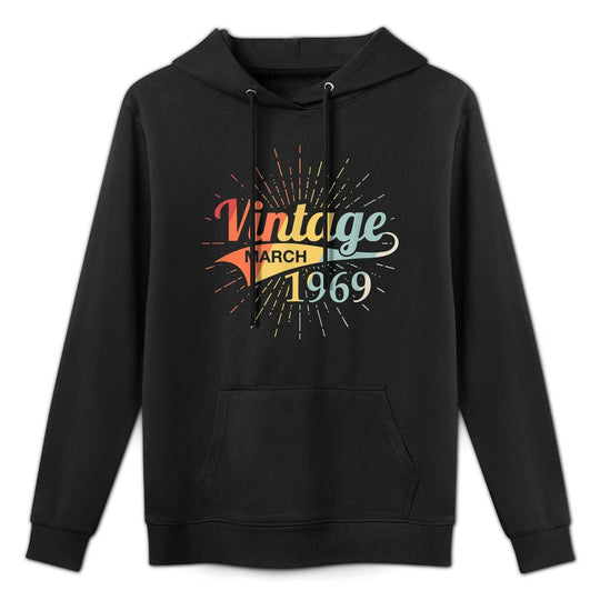 Vintage March 1969 Birthday Retro 50th Birthday Layering Staple Hoodie