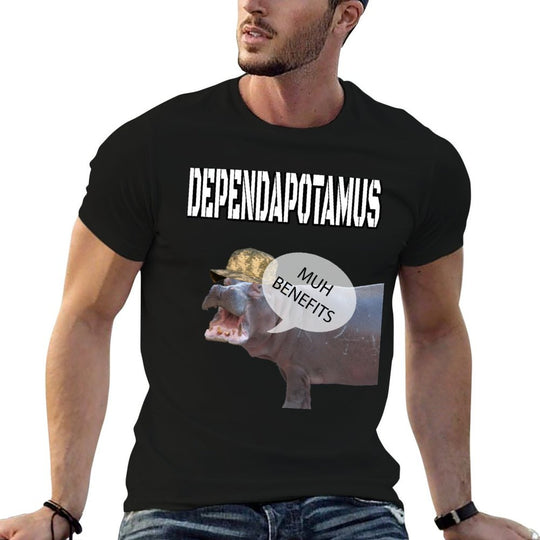 Dependapotamus Dependa Funny Inappropriate Military Meme  Moisture-wicking T-Shirt