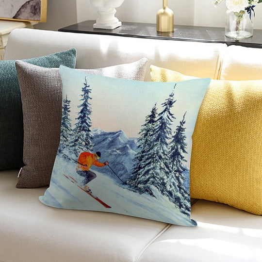 Skiing - The Clear Leader Soft Multiple Sizes Throw Pillow