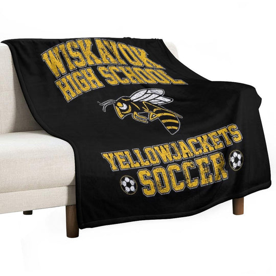 Wiskayok High School Yellowjackets Soccer - Yellowjackets Comfort Throw Blanket