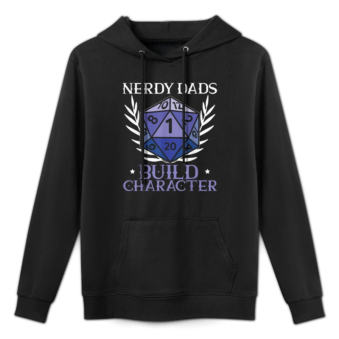 Nerdy Dad RPG Gaming D20 Tabletop Games Funny RPG Gamer Relaxed Fit Hoodie