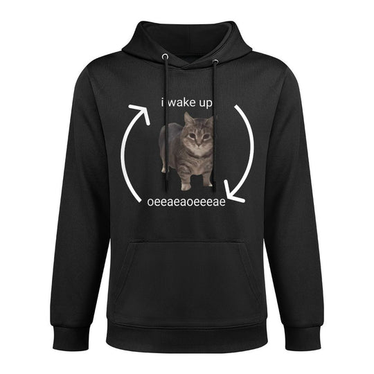 OIIA OIIA Spinning Cat Meme Funny Trendy Cat Lovers Art Men Women Adjustable Hood Hoodie