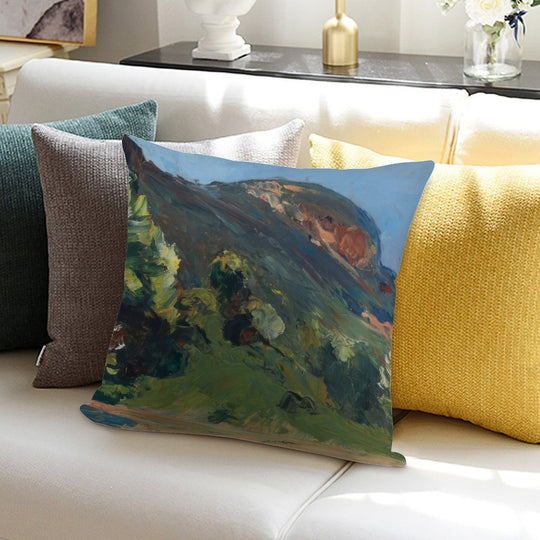 Bluff   1919 by Edward Hopper Soft Reinforced Edging Throw Pillow