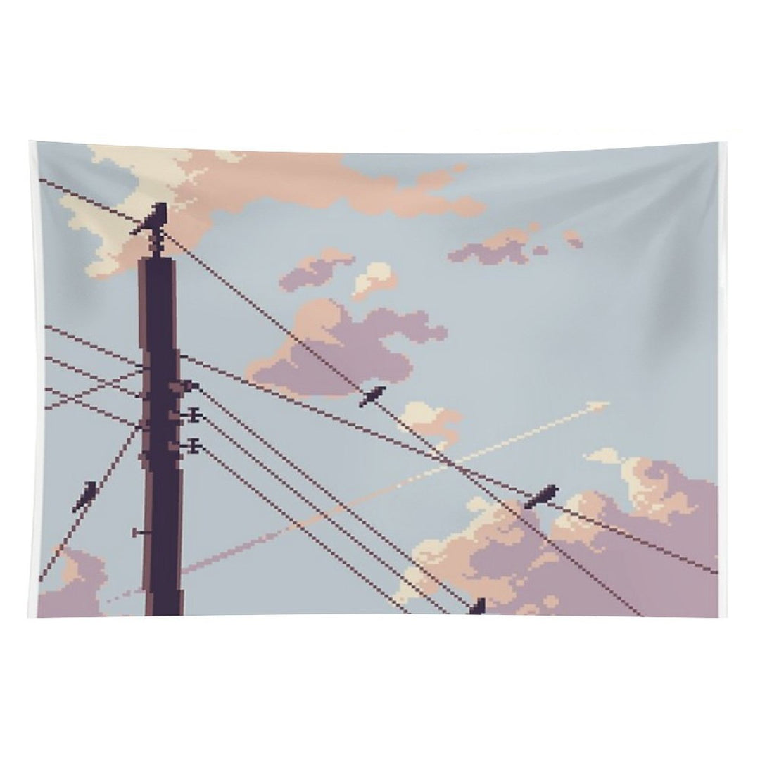Birds And Electricity Tapestry