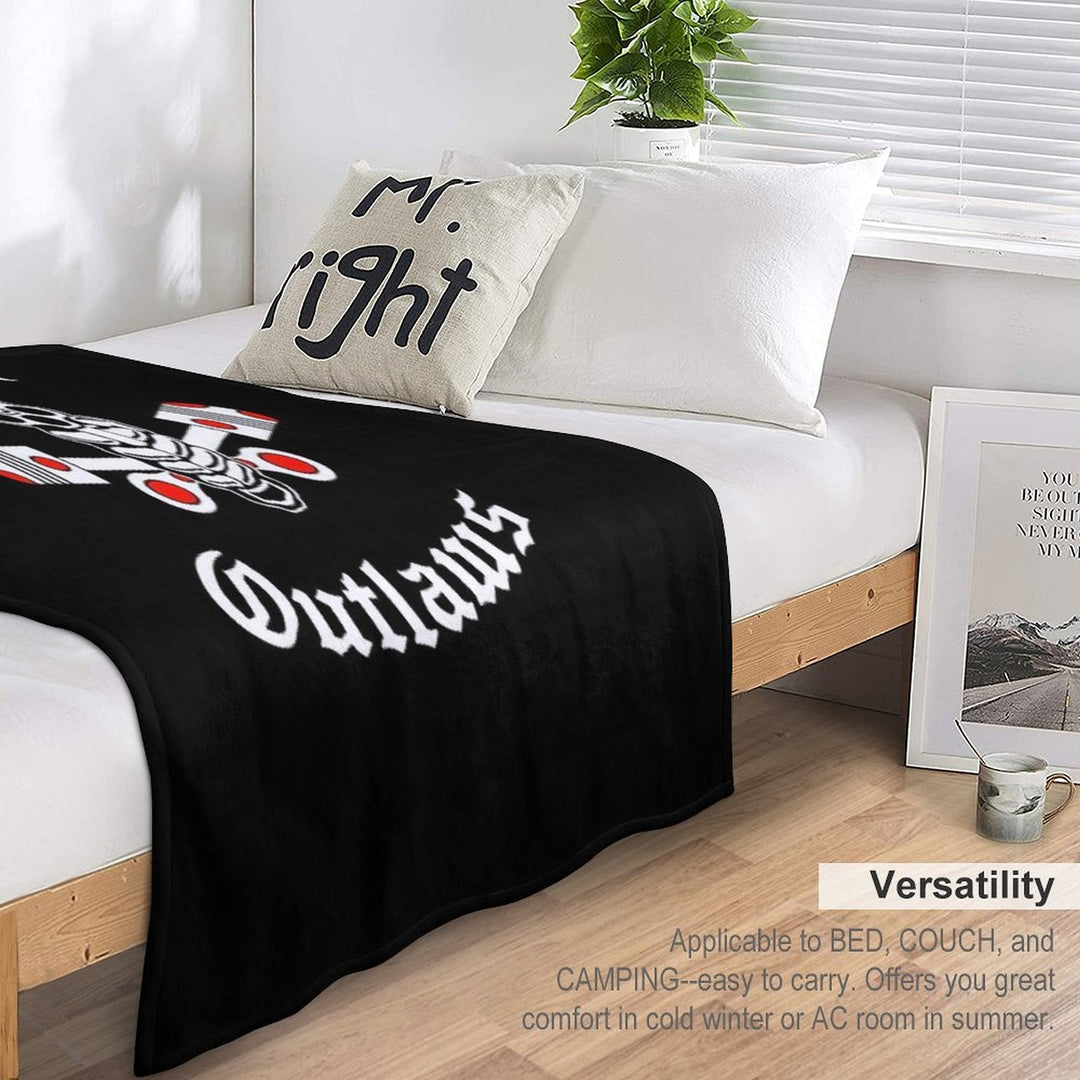 Outlaw Mc Support Gift Halloween Day, Thanksgiving, Christmas Day Quick-dry Throw Blanket