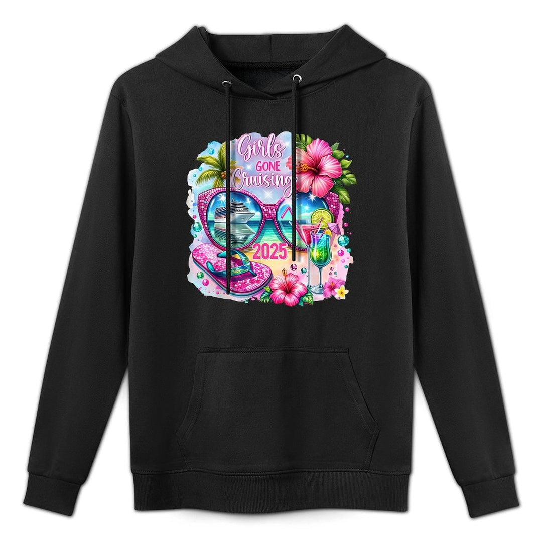 Girls Gone Cruising 2025 Vacation 2025 Tropical Girls Trip Customizable Surface Hoodie