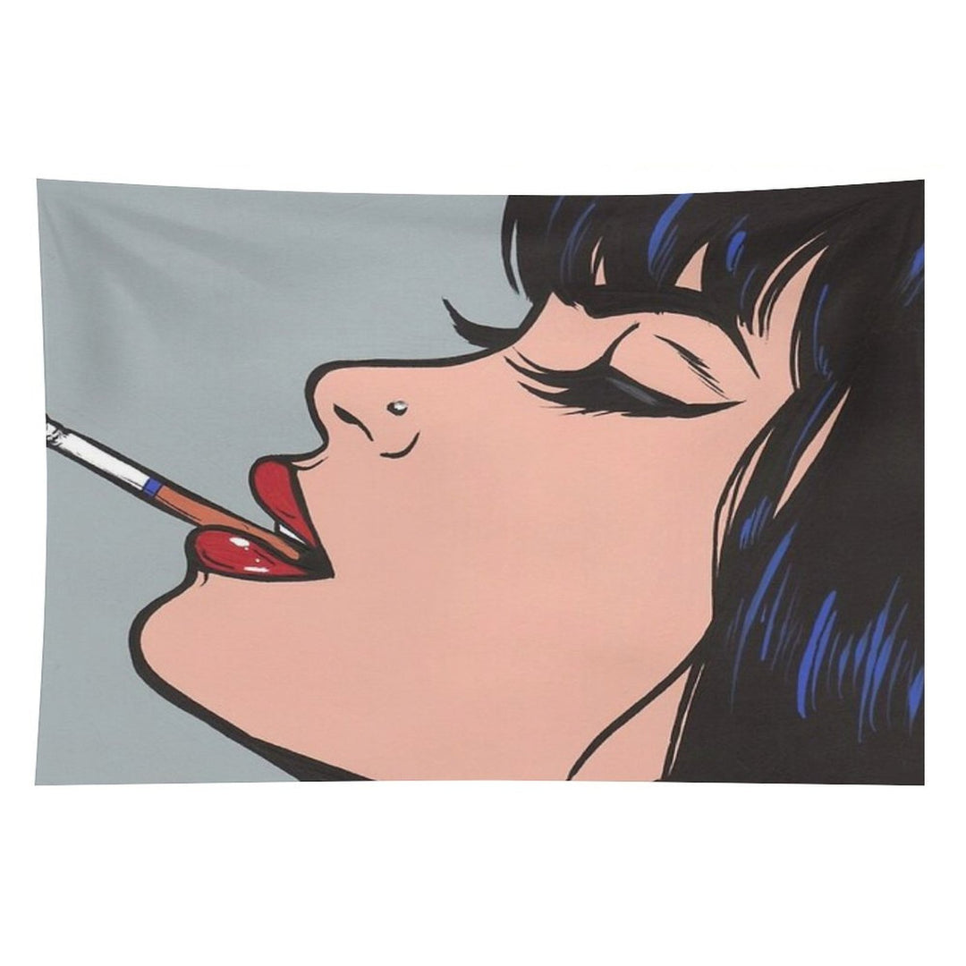 Smoking Girl Tapestry