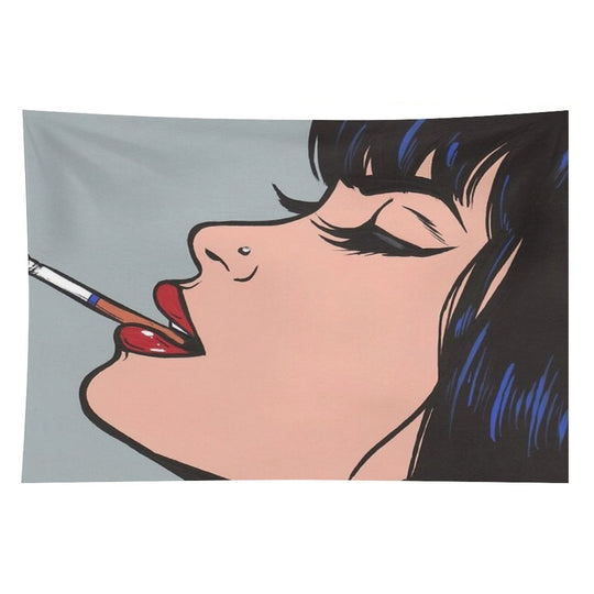 Smoking Girl Tapestry