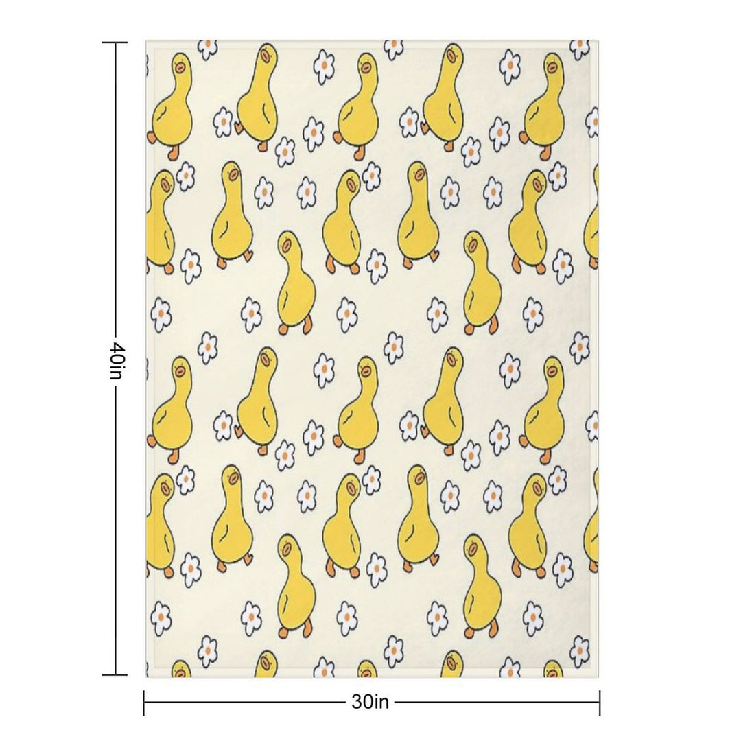 Cute Duck Pattern Perfect For Duck Owners Premium Throw Blanket