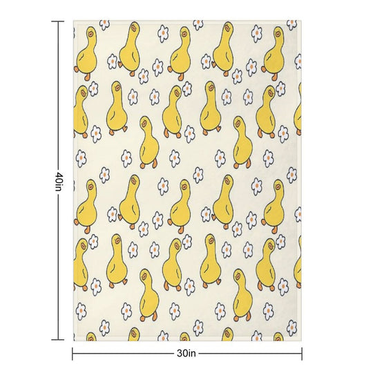 Cute Duck Pattern Perfect For Duck Owners Premium Throw Blanket