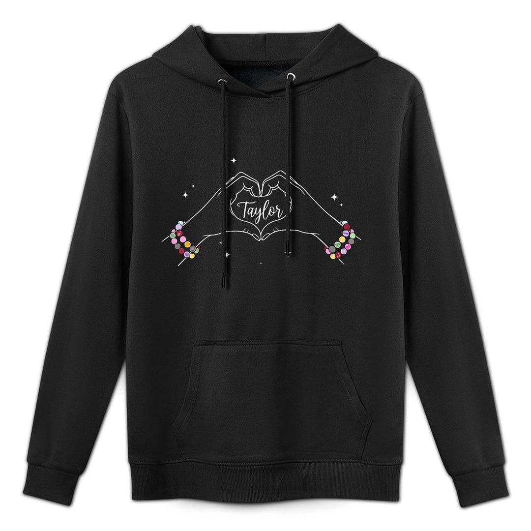 Heart Hands Taylor First Name Girl Vintage 70s 80s Unisex Design Hoodie