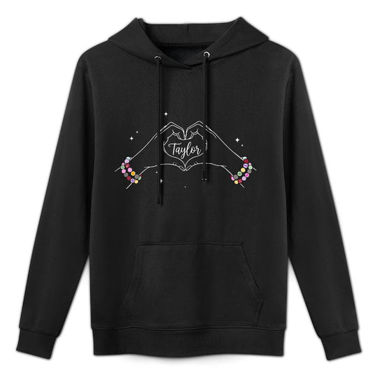 Heart Hands Taylor First Name Girl Vintage 70s 80s Unisex Design Hoodie