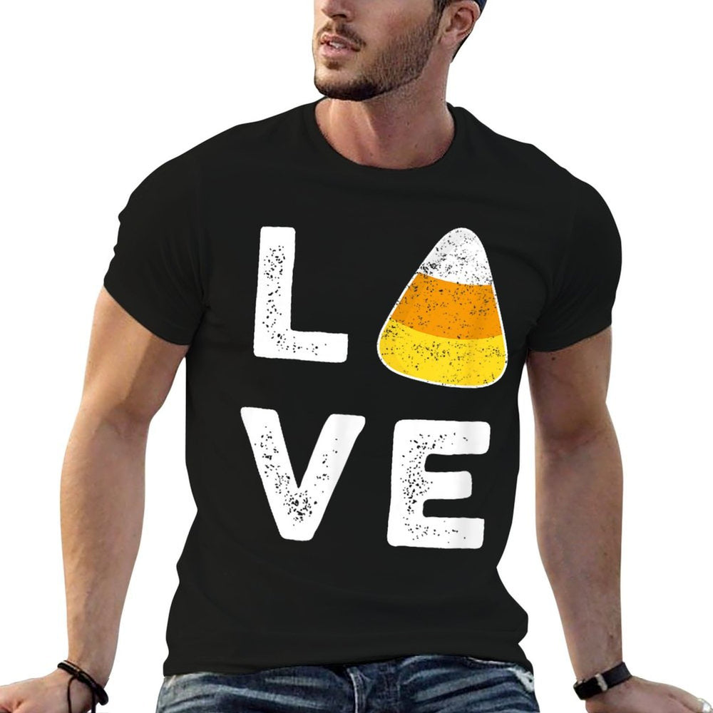 Love Candy Corn Halloween Trick Or Treat Party Gift  Summer-ready Fabric T-Shirt