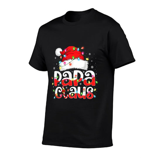 Papa Claus Christmas Lights Pajama Family Matching  Quick-drying T-Shirt