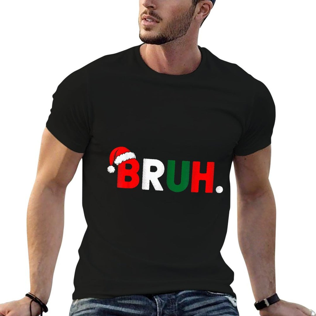 Bruh Funny Christmas for Menns Boys Kids Xmas Pajamas  Lightweight T-Shirt