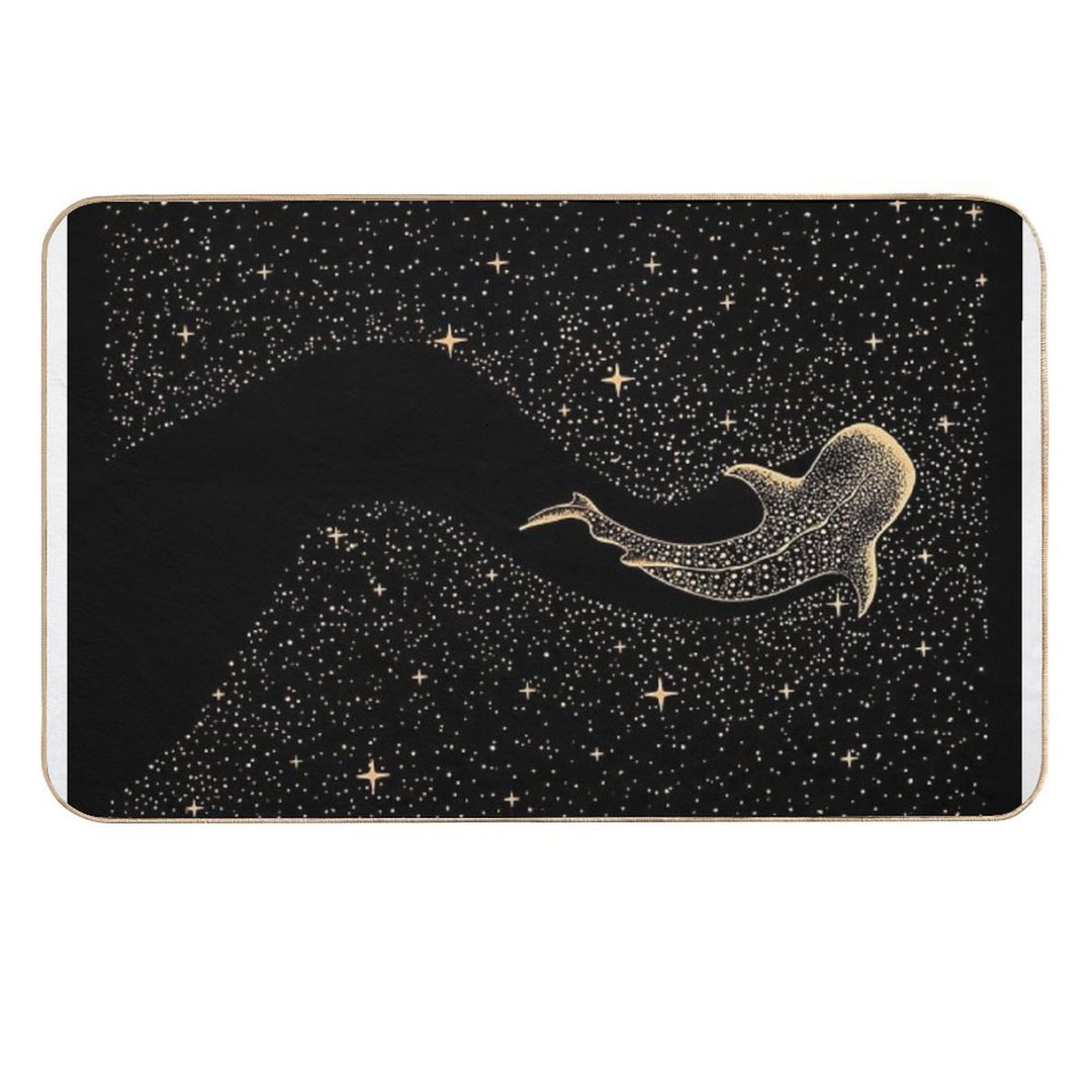 Star Eater Dark GOLD Version  Stain-Proof Bath Mat