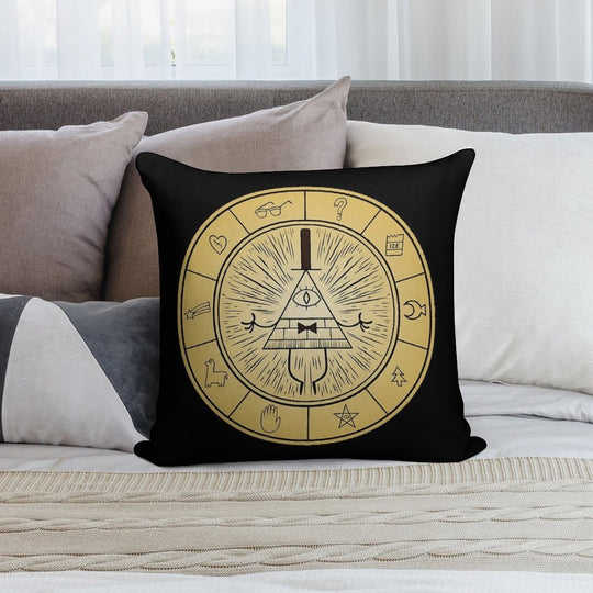 Gravity Falls Bill Cipher Wheel Soft Warmth Comfort Throw Pillow