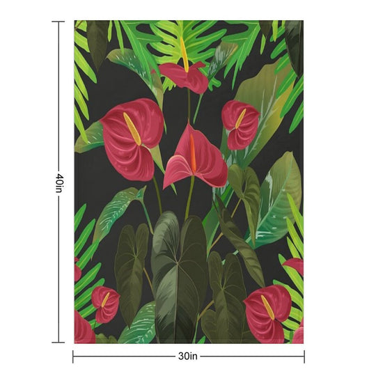 Seamless Floral Pattern Flowers Sustainable Throw Blanket