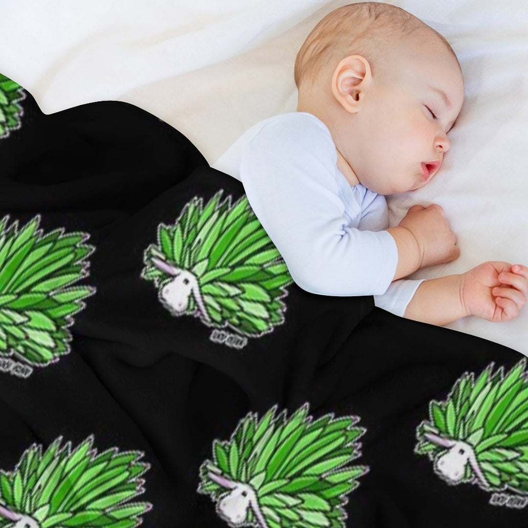 Leaf Sheep Ocean Sea Slug Cute Marine Life Biology Kawaii Graphic Velvety-soft Throw Blanket