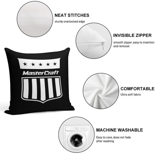 BEST SELLER - Mastercraft Logo Soft Anti-Pilling Throw Pillow