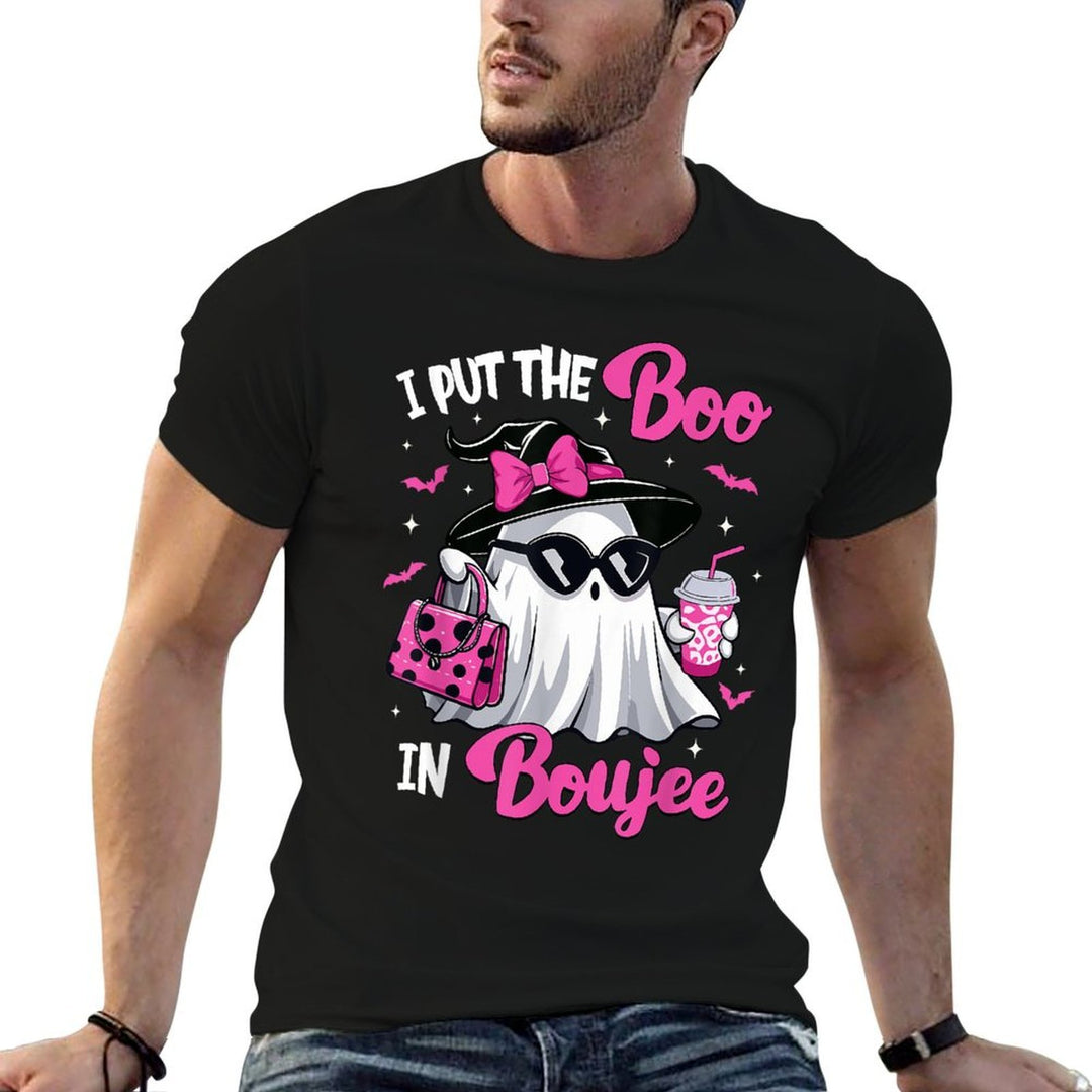 Boujee Boo Jee Spooky Ghost Pink Halloween Pumpkin Costumes  Odor-resistant T-Shirt