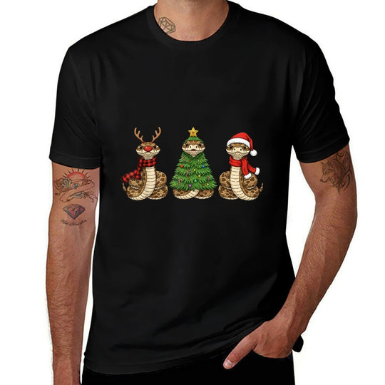 Retro Christmas Hognose Snake Santa Reindeer  Affordable Price T-Shirt