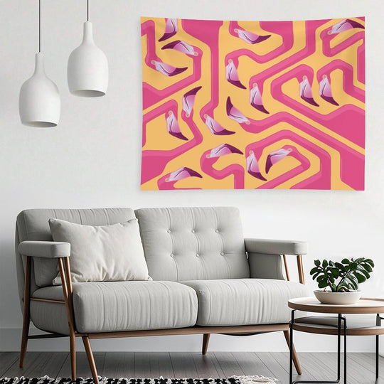Flamingo Maze Tapestry