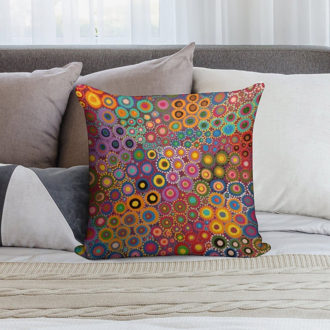 Desert Wildflowers Soft Shrink-Resistant Throw Pillow