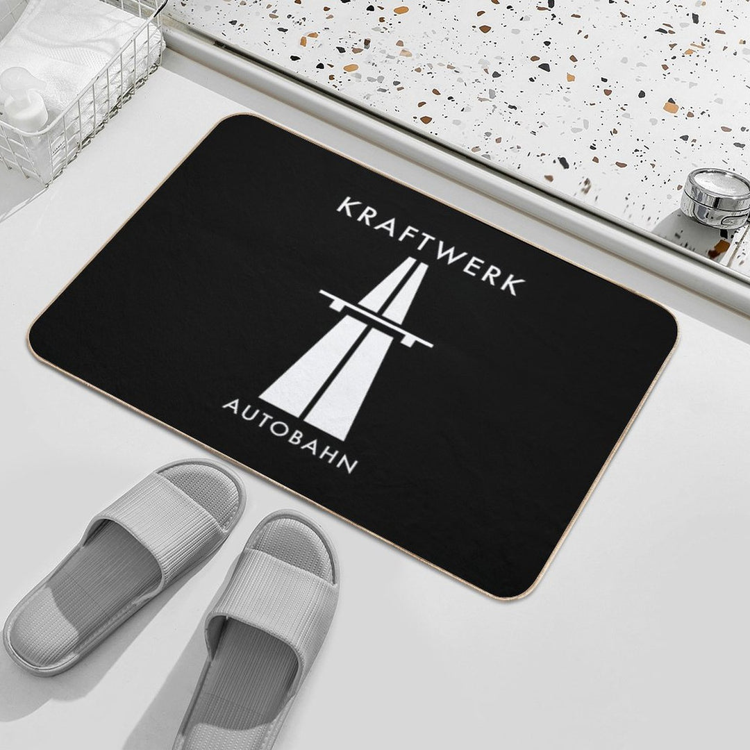 Kräftwërk Aütöbähn Shïrt Stïċkër Höödïë Mäsk  Repositionable Bath Mat