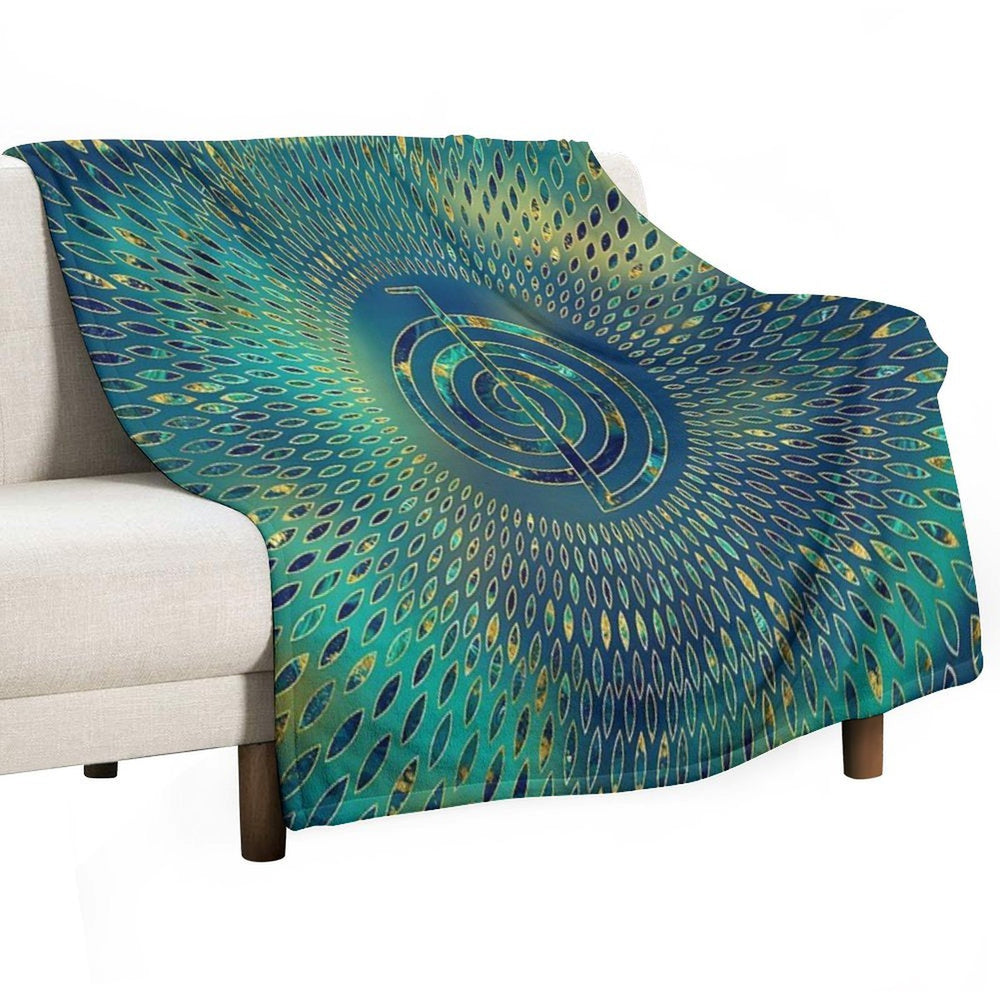 Reiki Cho Ku Rei - Gemstone And Gold Velvety-soft Throw Blanket