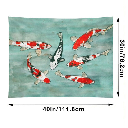 Le Ballet Des Carpes Koi Tapestry
