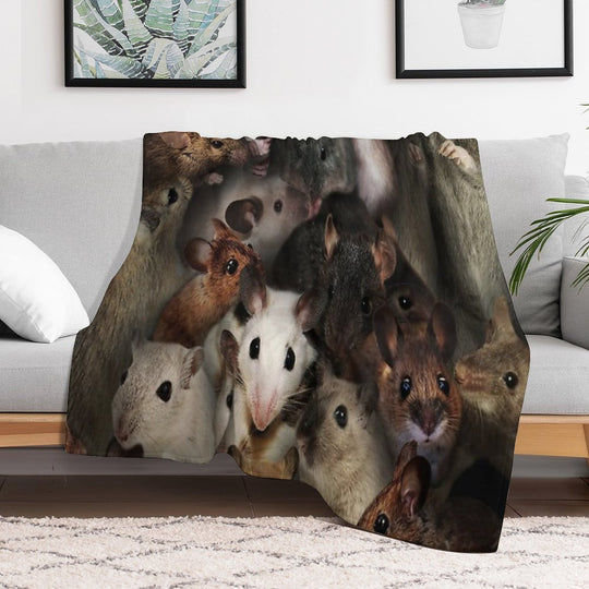 Mice Plush Throw Blanket