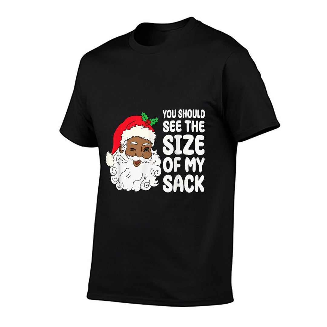 Funny Christmas Santa Claus Afro African American Xmas Mens  Classic T-Shirt