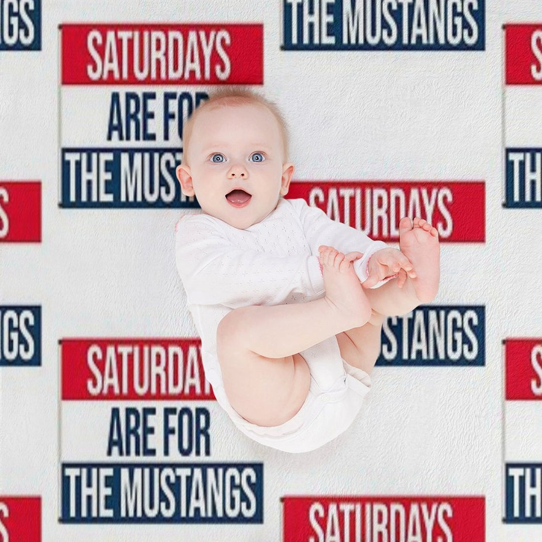 Saturdays Are for The Smu Mustangs Gift-ready Throw Blanket