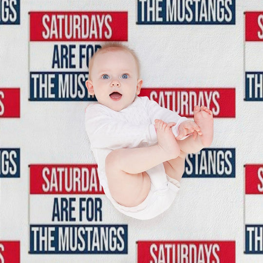 Saturdays Are for The Smu Mustangs Gift-ready Throw Blanket