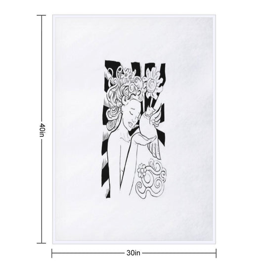 Solace Amongst The Flowers Comfort Throw Blanket