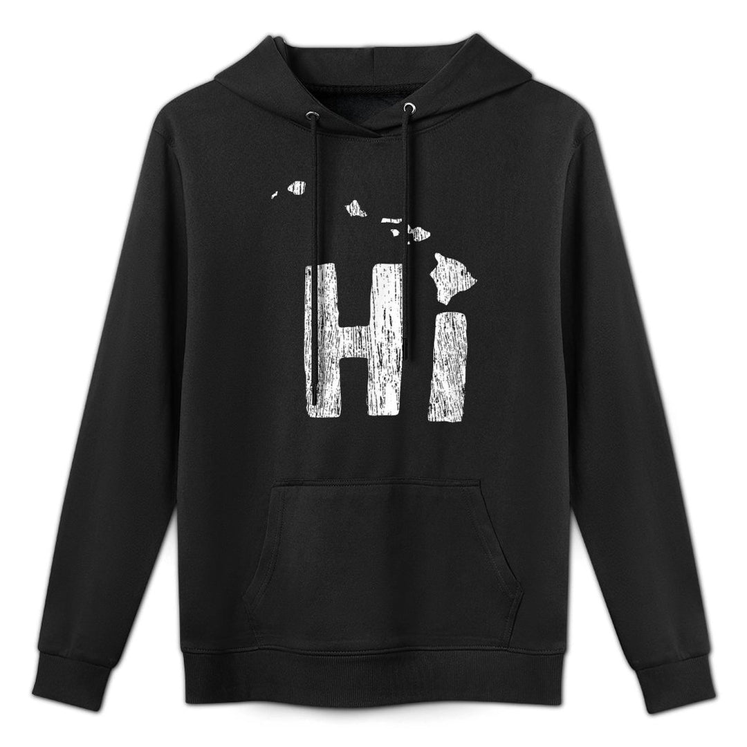 Hawaii HI Hawaiian Islands Map Aloha Maui Gift Relaxed Fit Hoodie