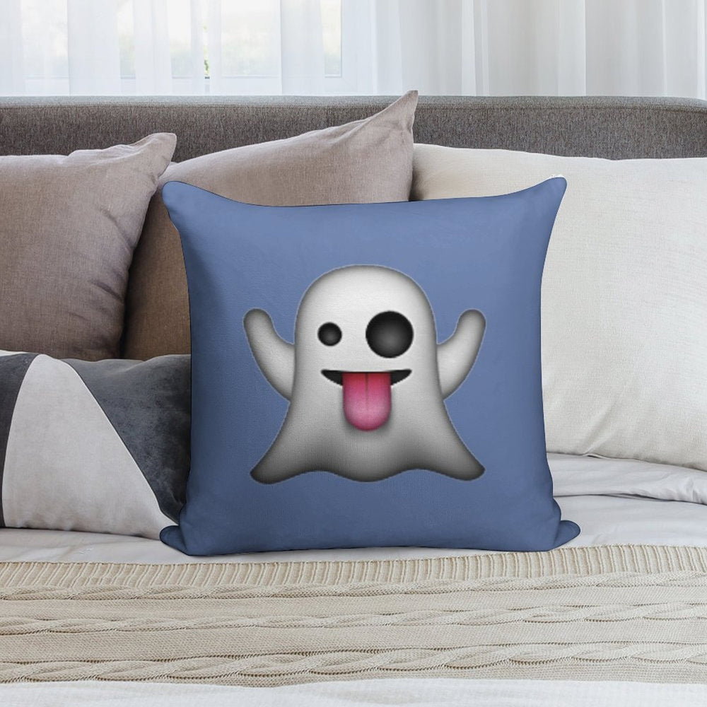 Ghost Emoji Soft Gift Ready Throw Pillow
