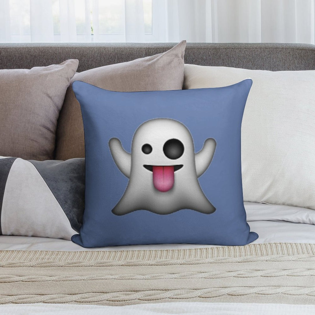 Ghost Emoji Soft Gift Ready Throw Pillow